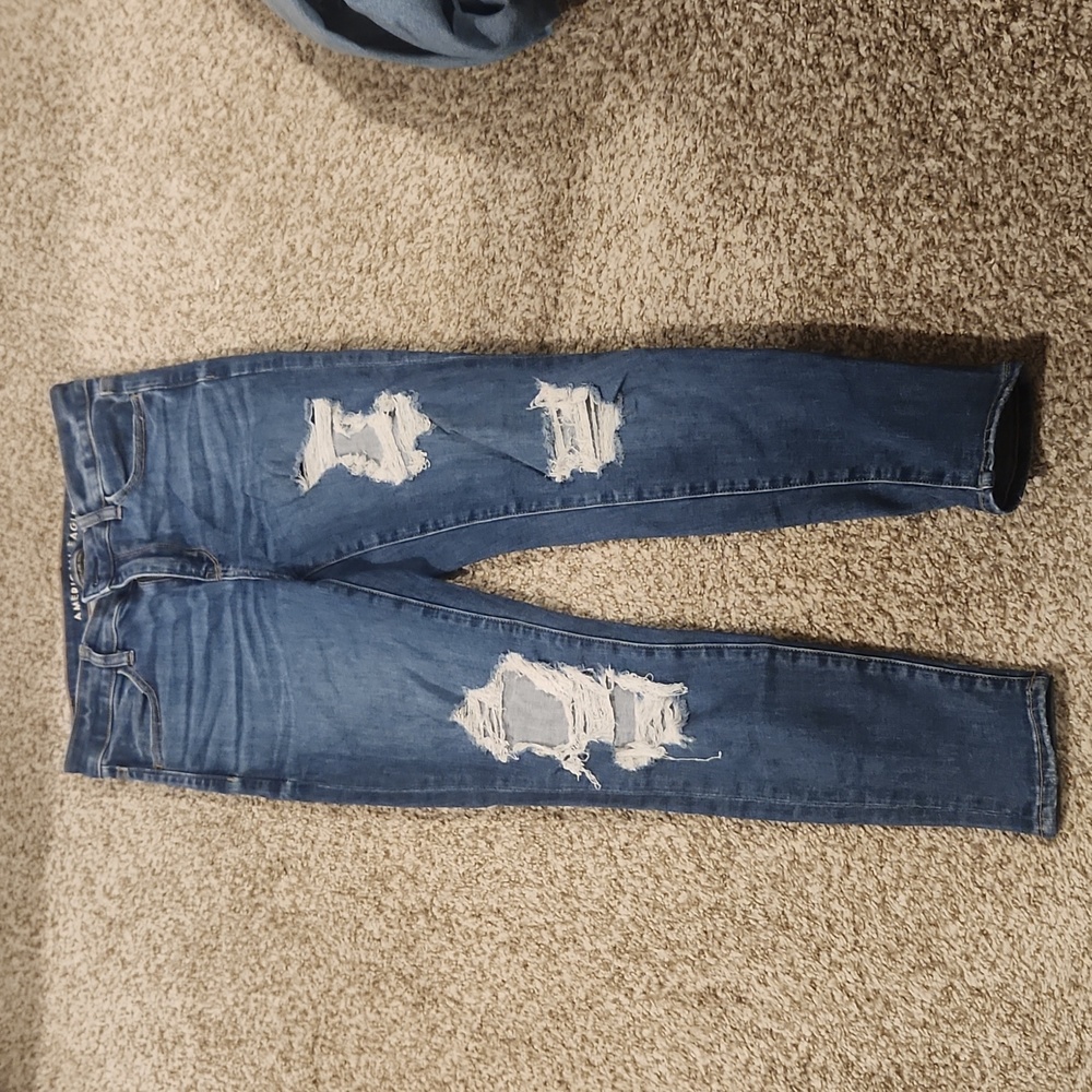 Distressed jeans